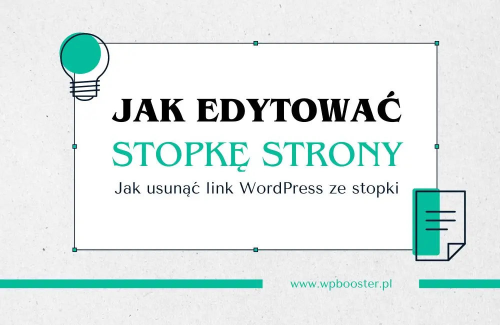 Jak usunąć link WordPress ze stopki strony