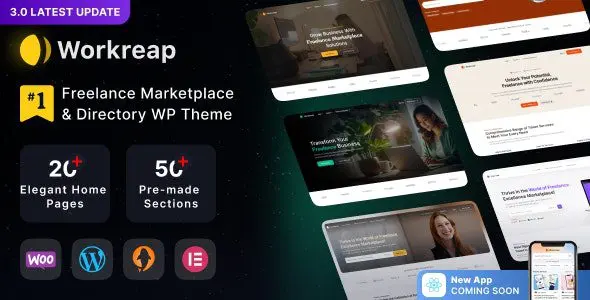 Workreap 3.2.2 - motyw platformy dla freelancerów
