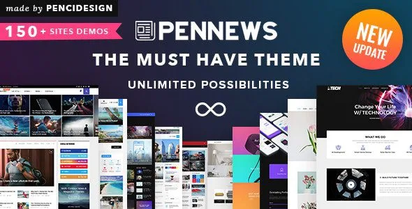 PenNews 6.7.0 motyw WordPress portalu, bloga i magazynu online