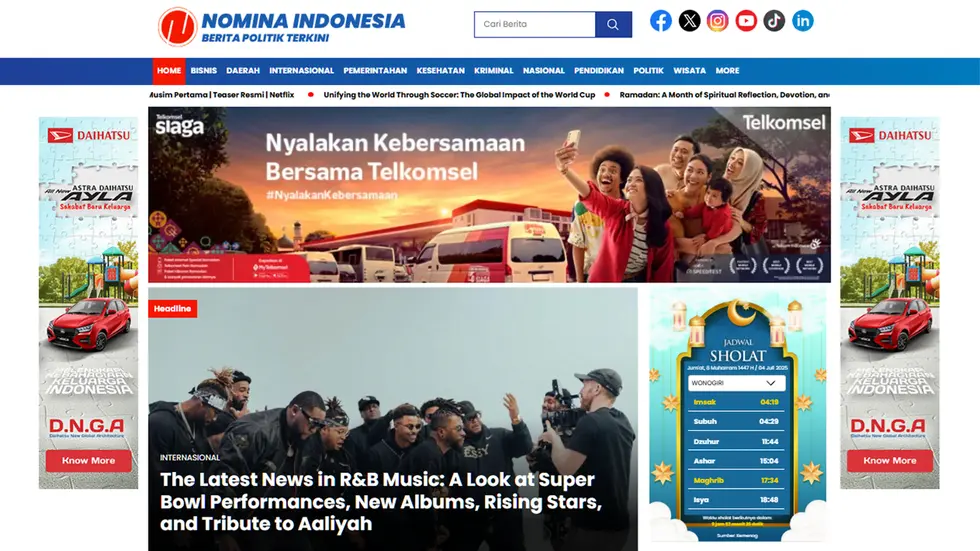 Nomina szablon portalu informacyjnego, bloga, magazynu online