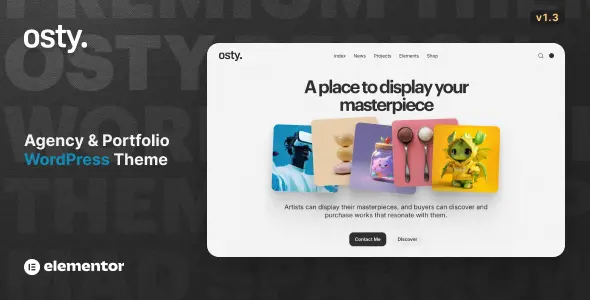 Osty szablon agencji kreatywnej, firmy projektowej, portfolio