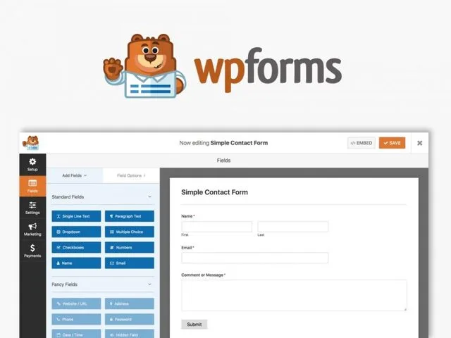 WPForms Pro najlepsza wtyczka do formularzy WordPress